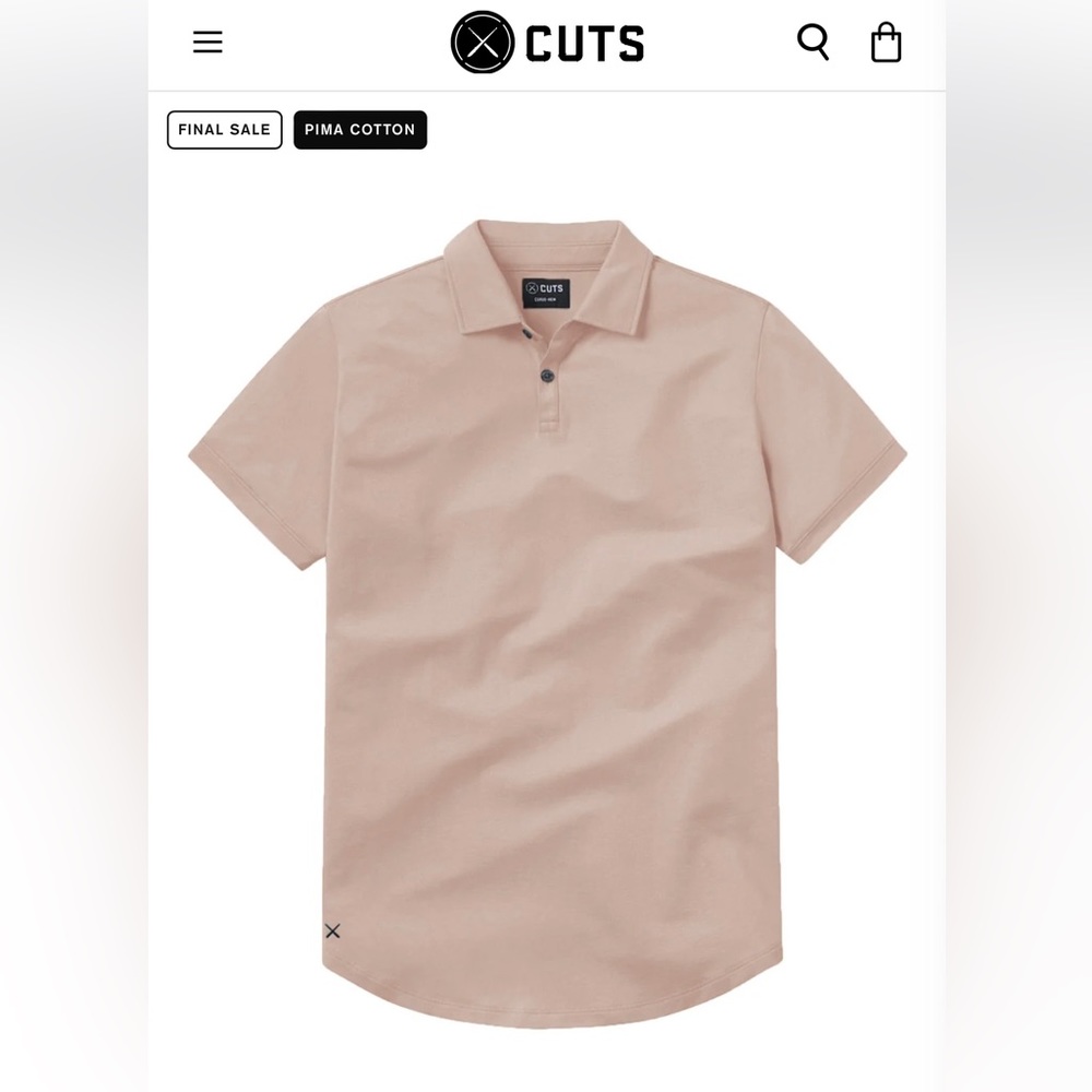 Cuts clothing COZ polo in signature fit - size large